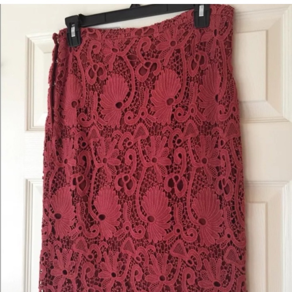 Beautiful A-line Johnny Was Skirt 4 Love and Liberty Crocheted SZ LG Cotton/Silk
